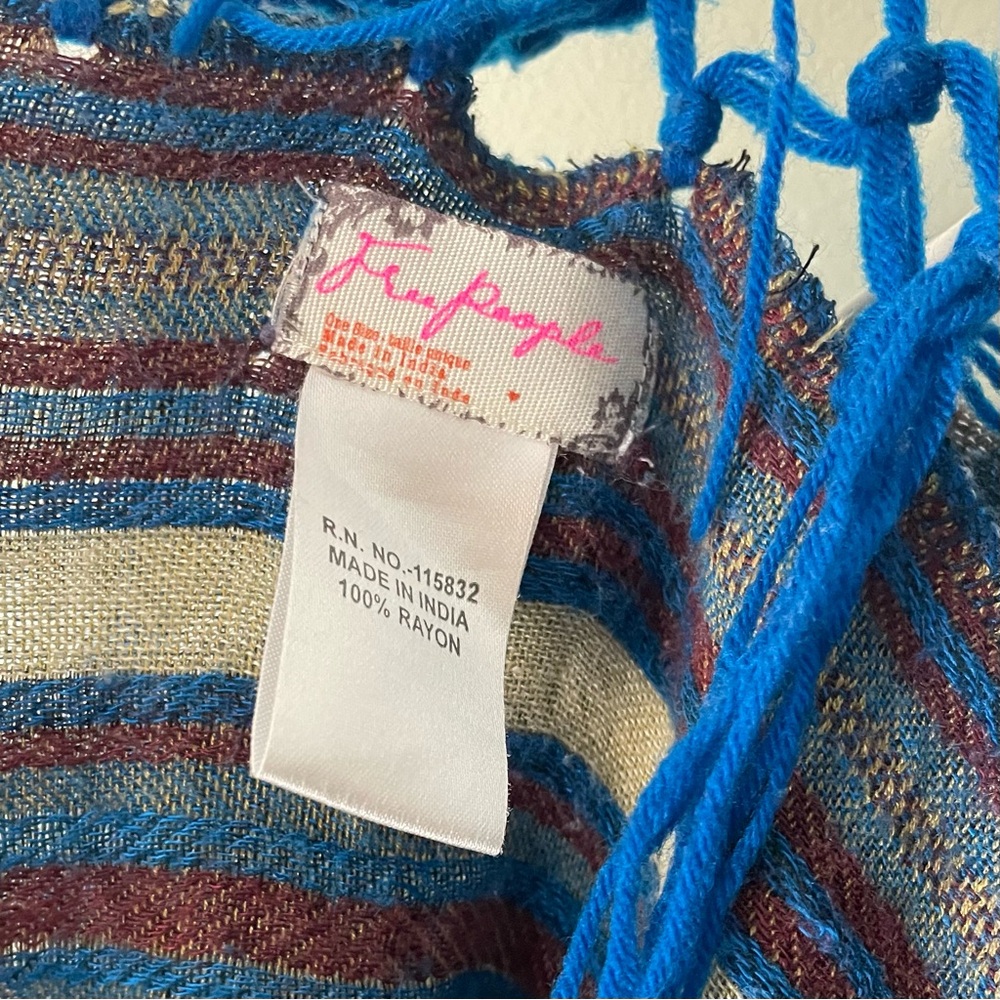 Free People Southwestern Shawl / Size L - Picture 10 of 14